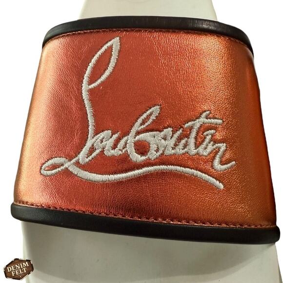 Christian Louboutin Ombre Leather Red Bottom Slide Size 44 | Designer Sandal NEW - Picture 9 of 16